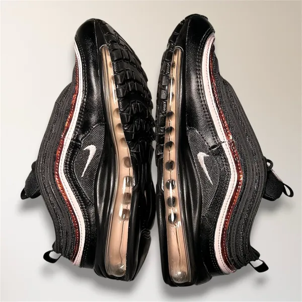 Nike‎ Air Max 97 Black Pink Rose Gold Sneakers Air Cushion Womens 7 CU4751-001 - Image 8