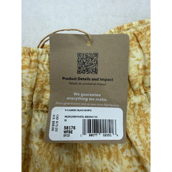 Patagonia Women's Garden Island Shorts 3½" NWT Size XS Wildflower Yellow - Image 5