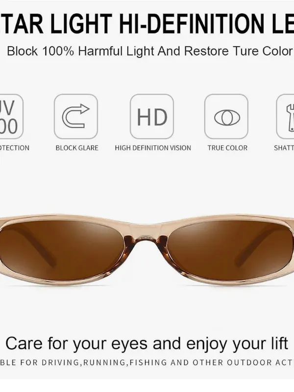 Transparent tan sunglasses - Image 3