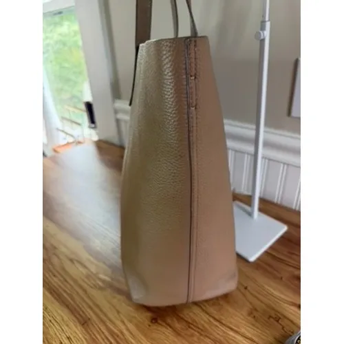 Cuyana Classic Structured Leather Tote Bag Cappuccino Tan OS - Image 9