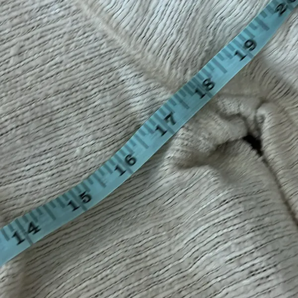Zara Cream Tweed Long Cardigan Small - Image 7