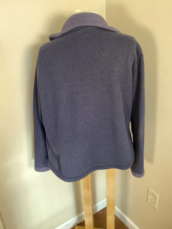L.L. Bean Outdoors Women's Full Zip Fleece Jacket Purple Size Large - Image 4