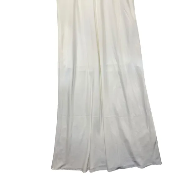 Baltic Born White Sleeveless Pleated Maxi‎ Dress Bridal Formal Gown Womens Sleek Old Money L - Image 5
