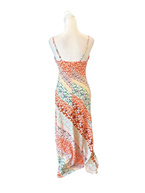 Altard State High Low Maxi Dress Floral Color Block Womens Size XS - Image 2