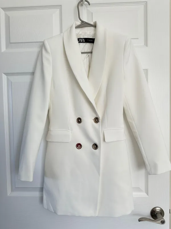 ZARA blazer dress double breasted white - Image 7