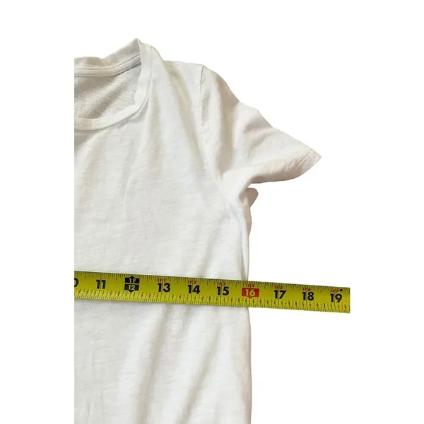Loft White Crew Neck Eyelet Trim Short Sleeve Women's Top Size XS | 22-11 - Image 5