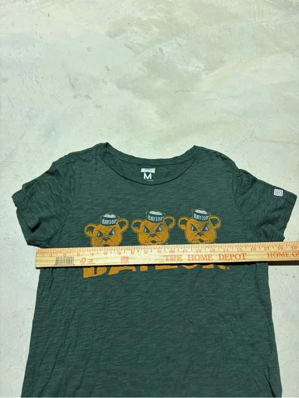 Baylor university Tailgate clothing American Eagle Green Graphic Tee medium - Image 4