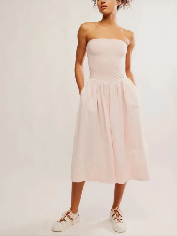 FREE PEOPLE NWT Onda Tube Midi / Pink Nectar - Image 5