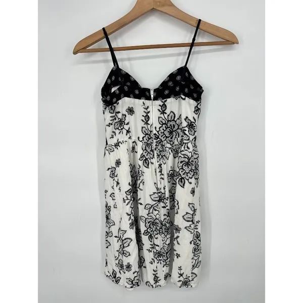 Charlotte Russe Baby Doll Y2K Mini Dress Spaghetti Strap XS Floral Boho Festival - Image 7