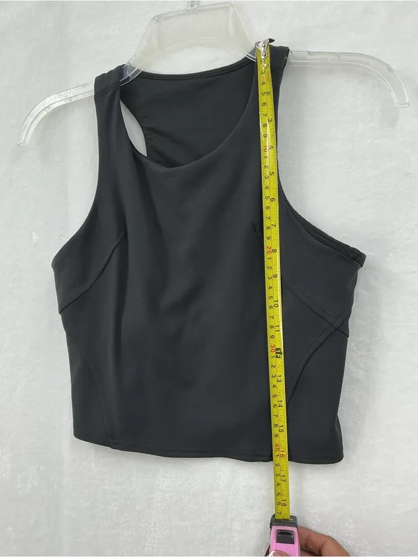 lululemon athletica Black Racerback Crop Top 1066 - Image 4