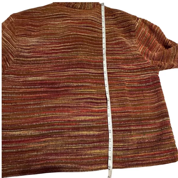 Vintage TanTrums Striped Chenille Jacket S Boho Art To Wear Textured Boxy 90s - Image 6