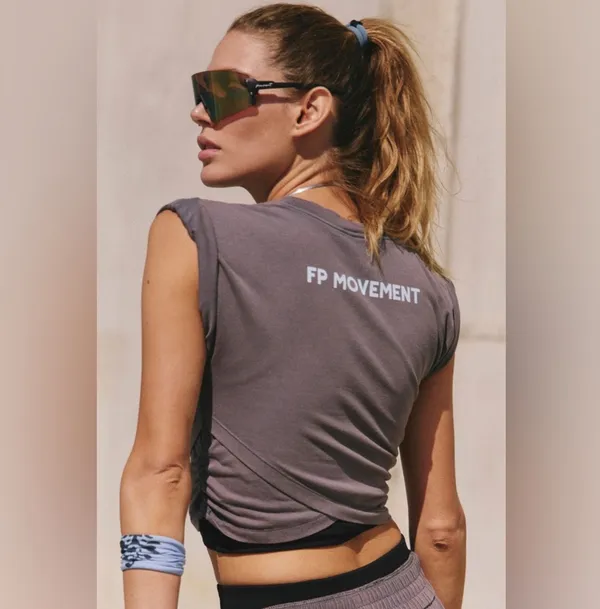NWT Free People Logo Hot Shot Crossover Set In dark Shadow Size: XL $98 MSRP No refunds or cancellations - Image 4