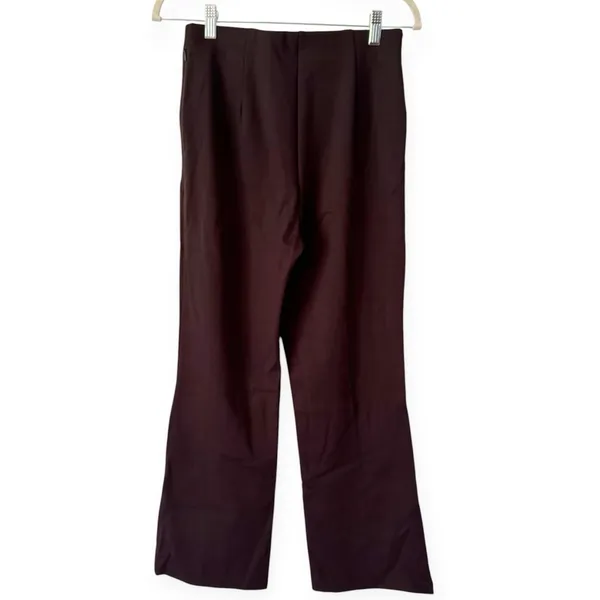 NWT OGL Ponte Wrinkle Resistant High Rise Cropped Flare Leg Travel Pants Small - Image 6