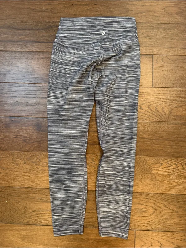 lululemon athletica Gray Space-Dye Leggings Size 6 - 25" - C1-133 - Image 3