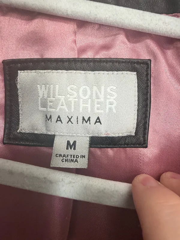 Wilson’s Leather Black Jacket Vintage - Image 3