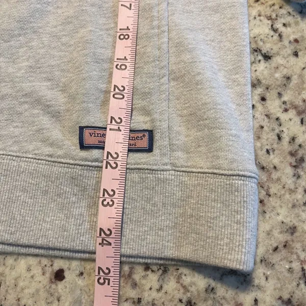 Vineyard Vines Patriots Pullover Women XS Gray Preppy NFL Quarter Zip Sweatshirt - Image 8