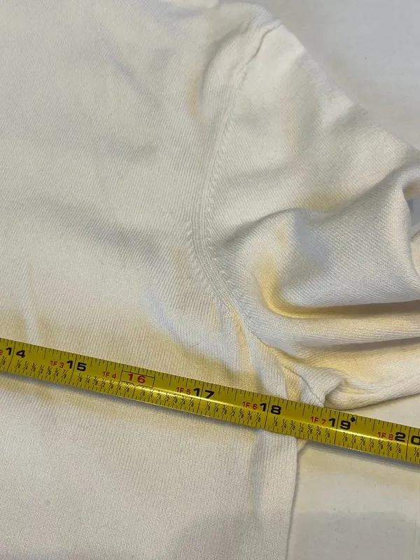 Talbots‎ Sz M Pullover Cream Long Sleeve Knit Turtleneck Blouse Top - Image 6