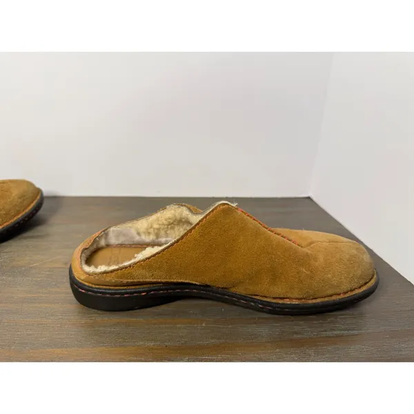 UGG Women's Size 8 Brown Suede Shearling Lined Clog Slippers - Image 3
