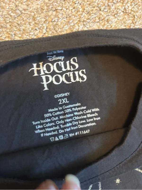Disney Black Hocus Pocus Graphic Casual Short Sleeve Halloween Tee Shirt Top - Image 4