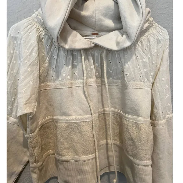 Free People Piper Pullover Cropped Hoodie Size Small - Image 7