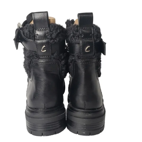 Circus by Sam Edelman Combat Boots Womens 7 Black Faux Leather Shearling Gretchen - Image 7
