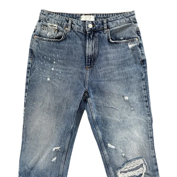 We‎ the Free People Dakota Straight Leg Jeans Size 29 Denim Distressed Cigarette - Image 6