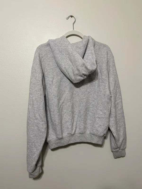 Skims Cotton Fleece Classic Hoodie Light heather grey size small - Image 6