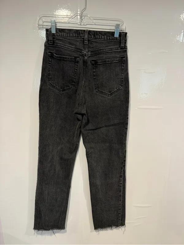 High-Rise Abercrombie and Fitch Straight‎ Black Jeans - Image 3