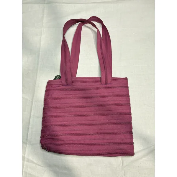Zipit Pink‎ Zipper Shoulder Bag with Eyes | Quirky Novelty Tote Purse | 11x9" - Image 3