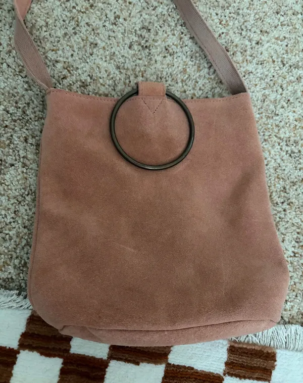 Pink Suede Purse - Image 2