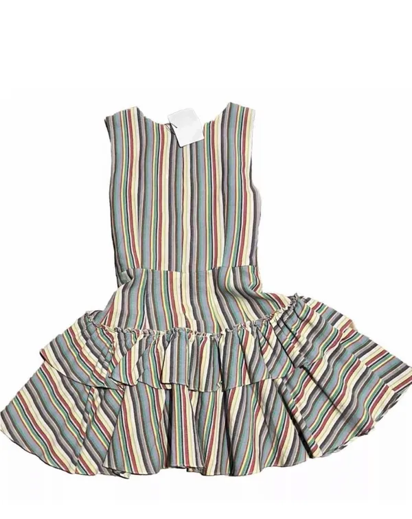 TOMENYC Tiered Mini Dress Tan Size 8 - Image 4