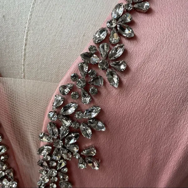 Glow Pink Princess Prom Drew Formal Gown Rhinestone 10 - Image 5