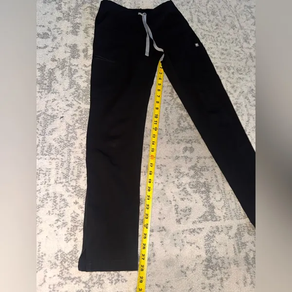 FIGS Livingston Basic Scrub Pants Black Mid Rise Women's XXS 26x28 Comfort - Image 4