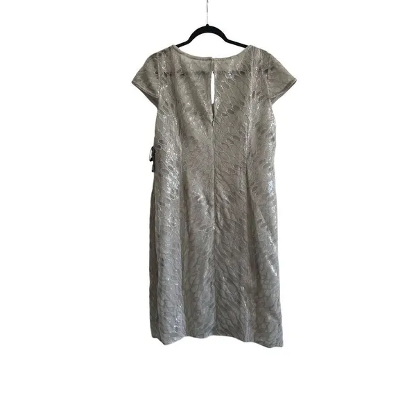NWT Adrianna Papell feather sequin sheath cocktail dress size 14W - Image 4