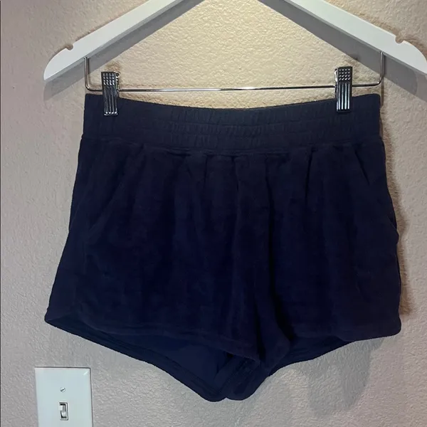 Offline By Aerie Women’s Blue Cozy Terry Shorts Size Small - Image 2