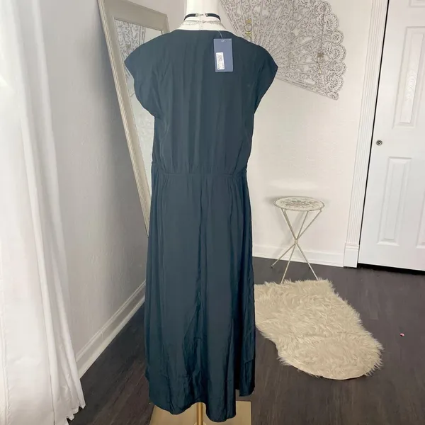 Universal Threads NWT Cap Sleeve Tie Shoulder Midi Dress Black L - Image 6