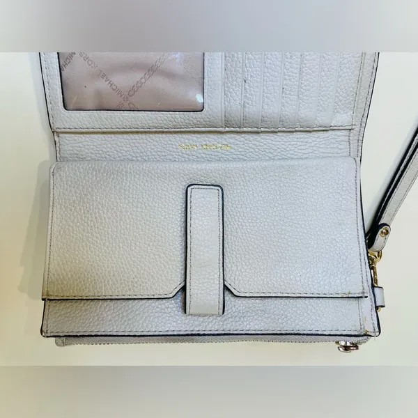 Michael‎ Kors Adele Double Zip Gold Tone Wristlet Wallet - Image 9
