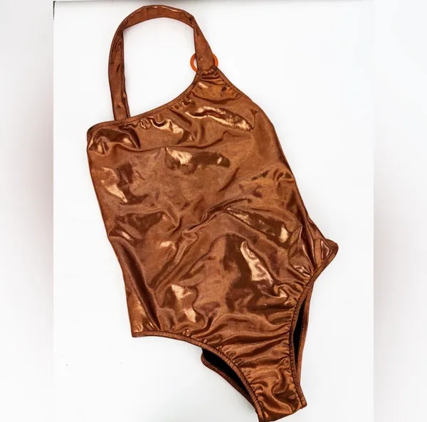Sports Illustrated Swim Venus Swim Bronze Ring One Piece Metallic Medium - Image 3