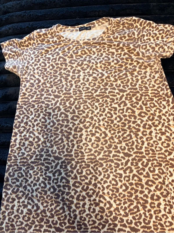 Cotton On Leopard Print Short Sleeve Dress - Brown & Cream - Image 4