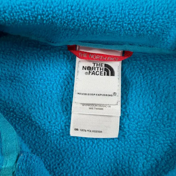 The North Face Womens TKA 100 Glacier Quarter Zip Fleece Pullover Blue Large - Image 8
