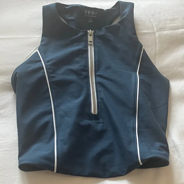YPB Abercrombie | Navy Blue Athletic Set with White Trim XS/S - Image 2