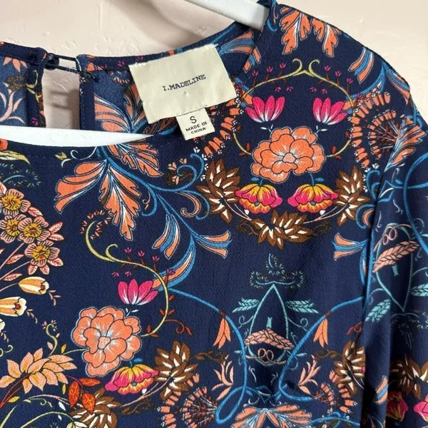 I. Madeline Anthropologie Dress Garden Splendor small Midi A Line Boho Floral - Image 3