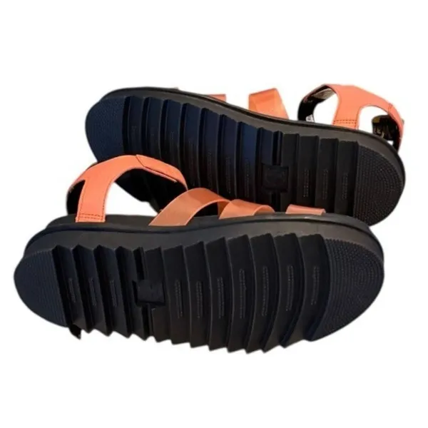 DR. MARTENS Blaire Coral Jelly Glitter Strap Open Toe Sandals Black NEW - Image 7