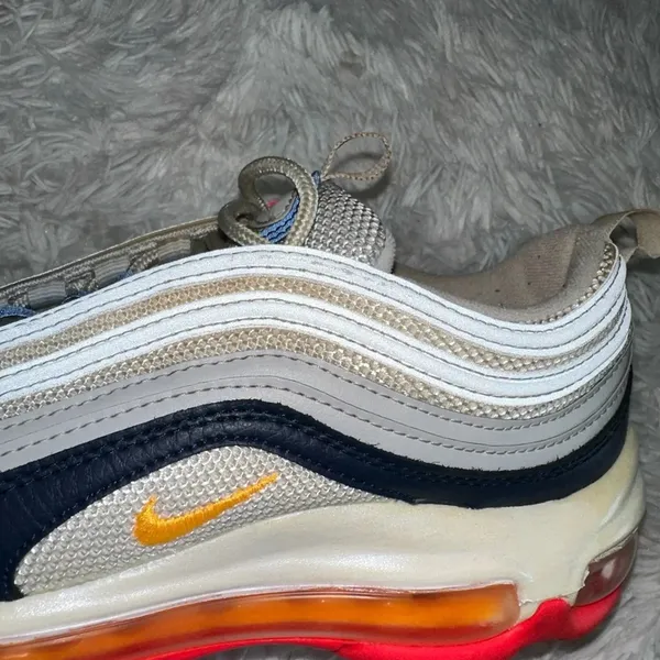 Nike Air Max 97 Platinum Pink Navy Orange Women’s Size 7.0- 921733-015 - Image 5