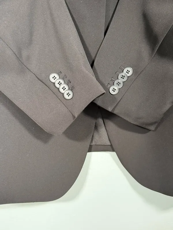 Black Relaxed Single Button Blazer XXL Minimalist Tailored H&M - Image 4