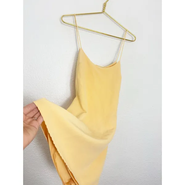 Revolve NBD Butter Yellow Cut Out Back Mini Dress Size Small Preppy Casual Chic - Image 10