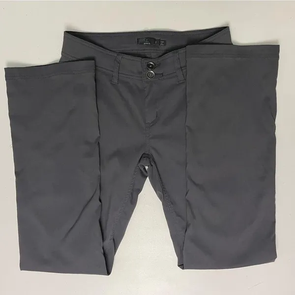 prAna Halle Pant Cargo Convertible Roll Up Stretch Zion Travel Hiking Grey Coal - Image 13