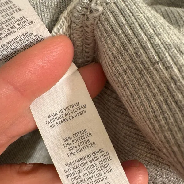 Aerie Lace Up Oversized Relaxed Crew Sweatshirt Heather‎ Gray XS NWOT - Image 6