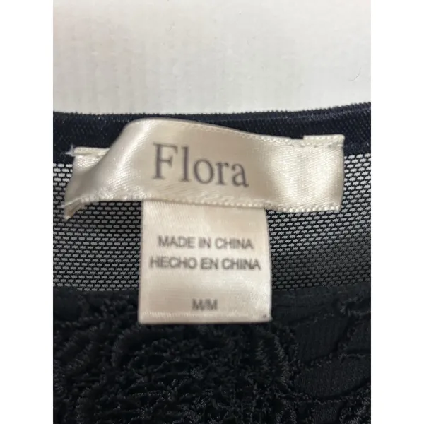 Flora Black Lace Bodice Slip Dress Witchy Whimsigoth Dark Romantic Womens Medium - Image 3