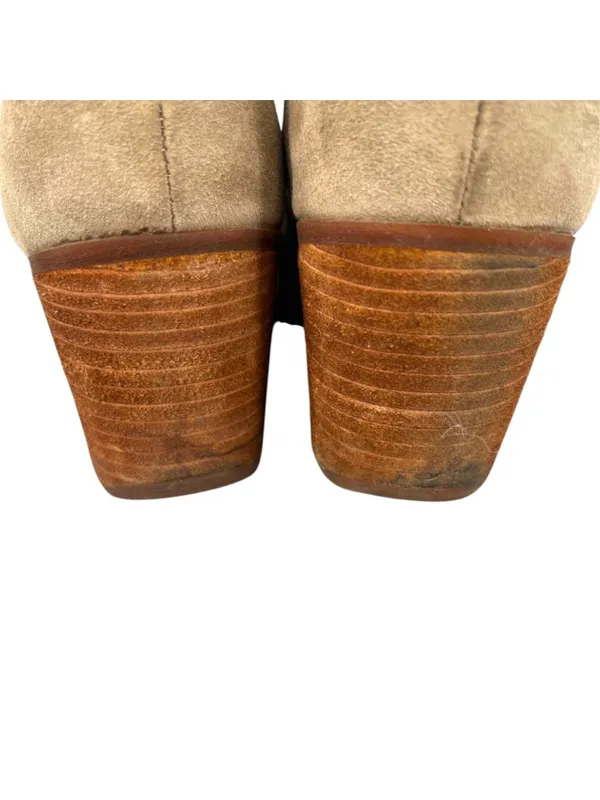 Kork-Ease Cinca Suede Tan Ankle Boots Block Heel Size 10 Boho Chic Cowgirl - Image 5